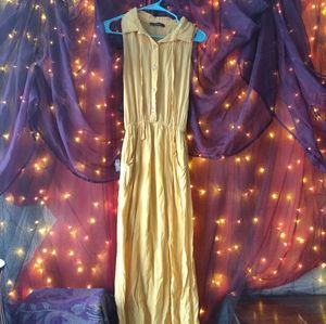 Yellow Maxi Shirtwaist Dress